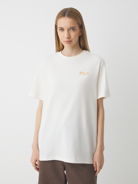 Женская футболка FILA, Артикул 125661, молочно-бежевый | 4274398. Ракурс 1