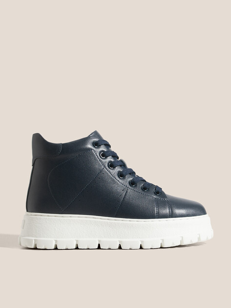 Женские высокие кеды TENDANCE, Артикул HC6412X-3, темно-синий | 4277873. Ракурс 1