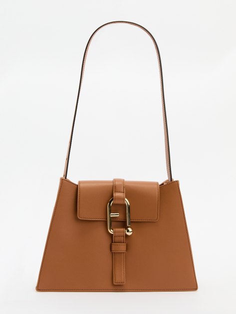 Женская сумка на плечо FURLA, Артикул FURLA NUVOLA S SHOULDER BAG, карамельный | 4278600. Ракурс 1
