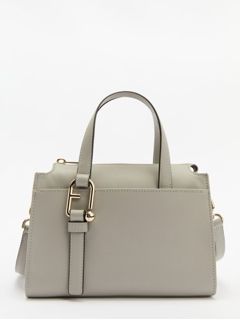 Женская сумка с ручками FURLA, Артикул FURLA NUVOLA S BOSTON BAG, светло-серый | 4278744. Ракурс 1