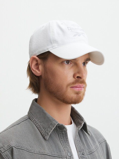 Мужская бейсболка REEBOK Logo Cap, Артикул RBH1200, белый | 4282693. Ракурс 1 Мужская бейсболка REEBOK Logo Cap, Артикул RBH1200, белый | 4282693. Ракурс 1