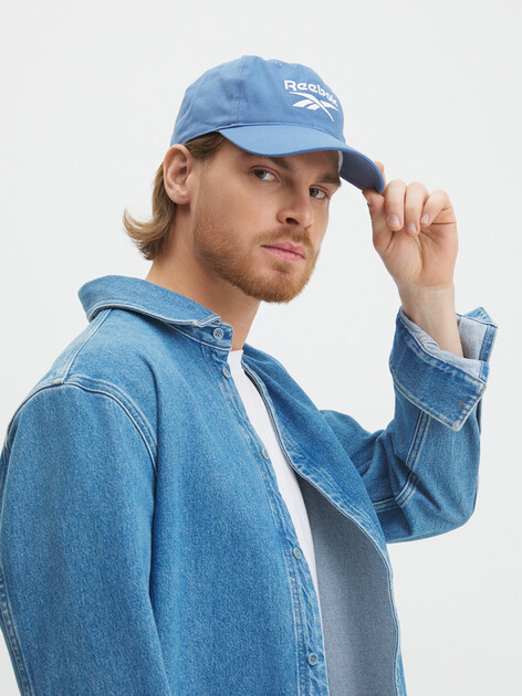 Мужская бейсболка REEBOK Logo Cap, Артикул RBH1200, светло-синий | 4282698. Ракурс 1