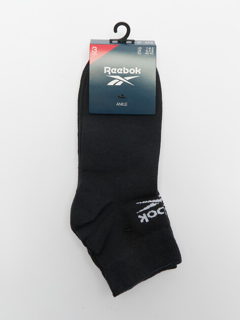 Мужские носки 3 шт. REEBOK ANKLE CORE B VECTOR C 3P, Артикул R-0429, черный | 4282742. Ракурс 1