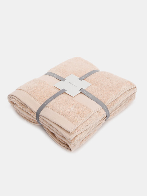 Махровое полотенце 100x150 MAISON DAVID, Артикул Louise 100x150 cm, светло-бежевый | 4284983. Ракурс 1