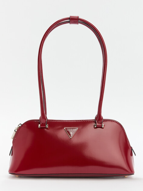 Женская сумка  GUESS ARNELA SHOULDER SATCHEL, Артикул HWNG9496080, вишневый | 4286436. Ракурс 1