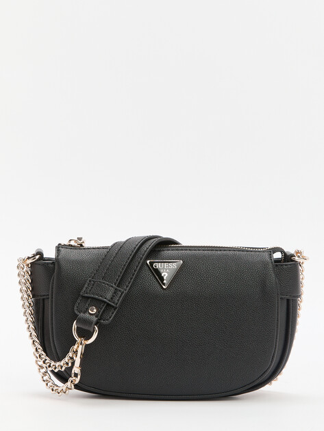 Женская сумка на плечо GUESS FEDORA SHOULDER BAG, Артикул HWBG9519170, черный | 4286580. Ракурс 1