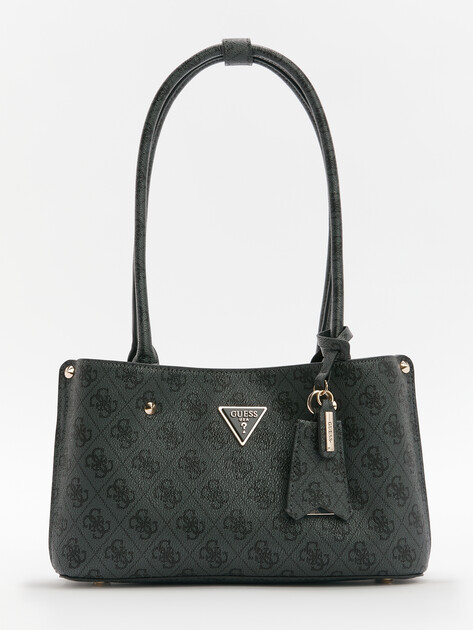 Женская сумка на плечо GUESS MERIDIAN SHOULDER SATCHEL, Артикул HWSG8778090, темно-серый | 4286719. Ракурс 1