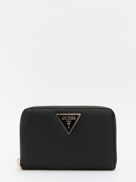 Женский кошелёк GUESS LAUREL SLG MEDIUM ZIP AROUND, Артикул SWBG8500140, черный | 4286824. Ракурс 1