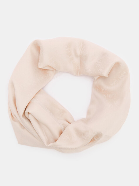 Женский платок 130x130 см. GUESS KEFIAH LOGO 4G 125X125, Артикул AW5191POL03, молочно-бежевый | 4286934. Ракурс 1