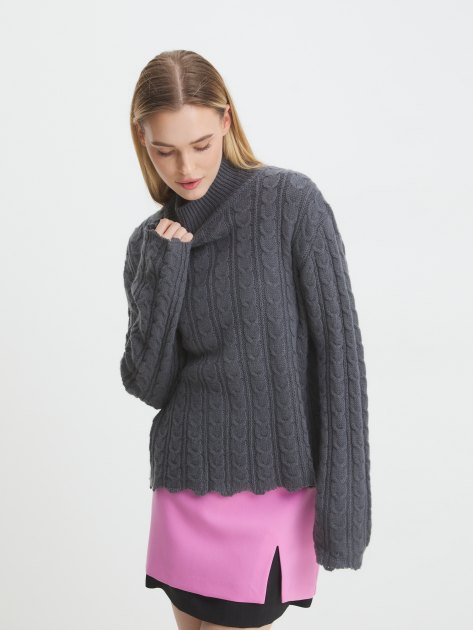 Женский свитер MAISON DAVID, Артикул 2024-007, серый | 4287008. Ракурс 1