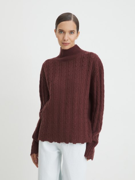 Женский свитер MAISON DAVID, Артикул 2024-007, каштановый | 4287043. Ракурс 1