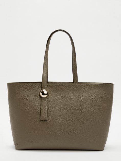 Женский тоут FURLA, Артикул FURLA SFERA L TOTE, серо-зеленый | 4287625. Ракурс 1