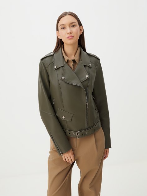 Женская косуха MAISON DAVID DEBBY, Артикул DEBBY, хаки | 4288537. Ракурс 1