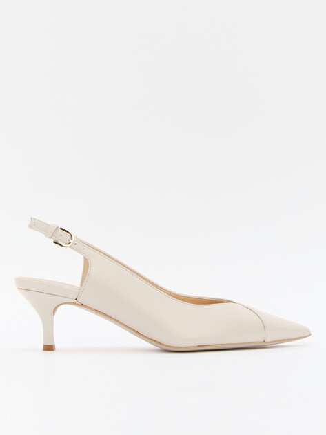 Женские туфли с открытой пяткой (слингбэк) FURLA FURLA CORE, Артикул YJ22FCD, светло-бежевый | 4291612. Ракурс 1