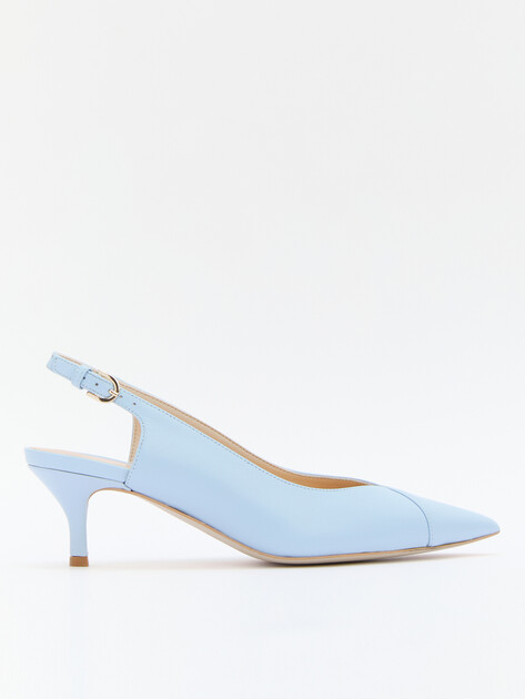 Женские туфли с открытой пяткой (слинг-бэк) FURLA FURLA CORE, Артикул YJ22FCD, небесно-голубой | 4291640. Ракурс 1