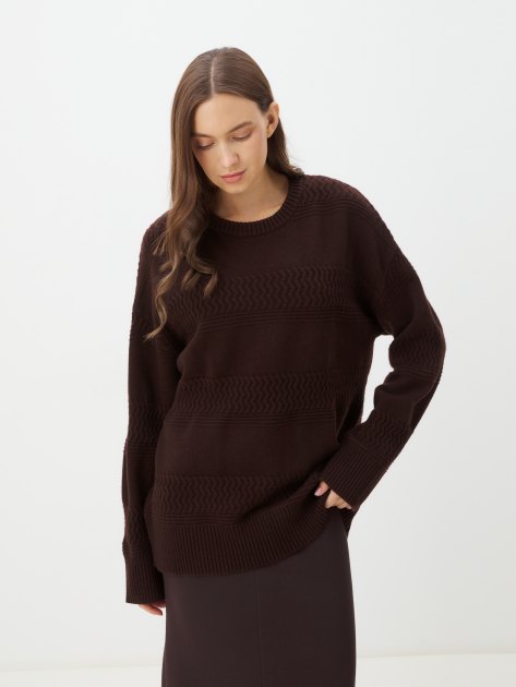 Женский свитер MAISON DAVID, Артикул QM060, темно-коричневый | 4292157. Ракурс 1
