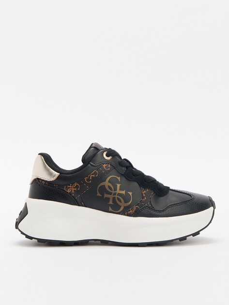 Женские кроссовки GUESS LUCKEI, Артикул FLPLUCFAL12, черный | 4293082. Ракурс 1