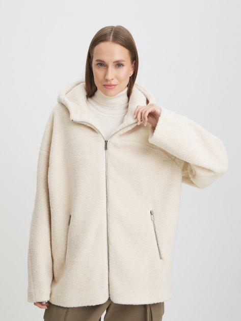 Женская куртка тедди MAISON DAVID ORIANA_TEDDY, Артикул ORIANA_TEDDY, молочно-белый | 4293668. Ракурс 1