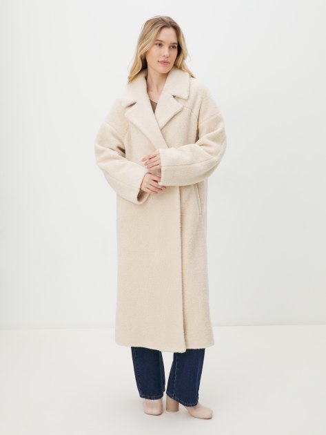 Женское пальто тедди MAISON DAVID JULIA_TEDDY, Артикул JULIA_TEDDY, молочно-белый | 4293709. Ракурс 1