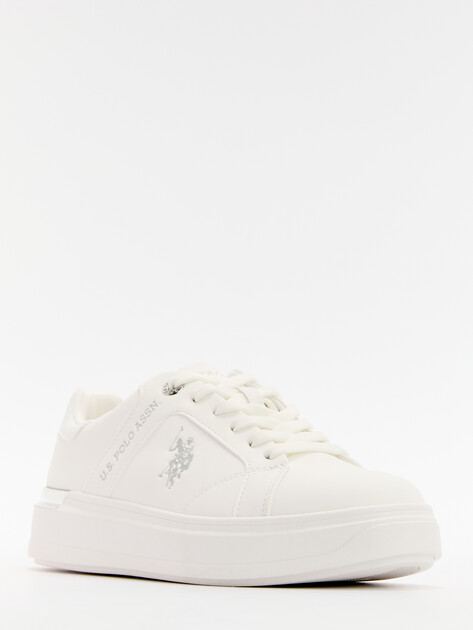 Женские кеды U.S.POLO ASSN. ALSON GLB 5FX, Артикул 101937811, белый | 4301919. Ракурс 1