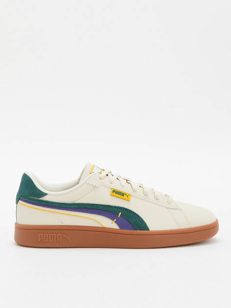 Кеды PUMA Puma Smash 3.0 Greenside, Артикул 400740, светло-бежевый | 4304979. Ракурс 1