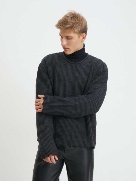 Мужской свитер MAISON DAVID, Артикул 2024-004, антрацитово-серый | 4309652. Ракурс 1