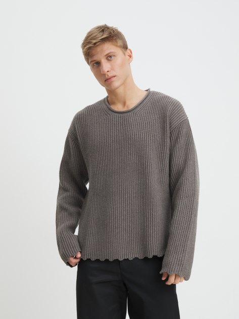 Мужской свитер MAISON DAVID, Артикул 2024-004, коричнево-серый | 4309659. Ракурс 1