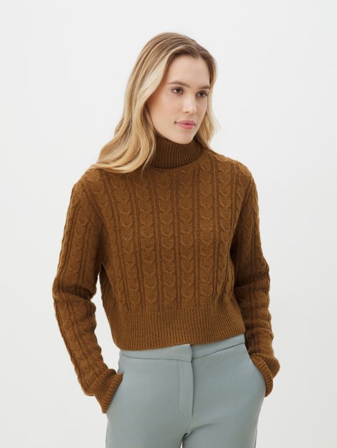 Женский свитер MAISON DAVID, Артикул 2024-006, оранжево-коричневый | 4309885. Ракурс 1