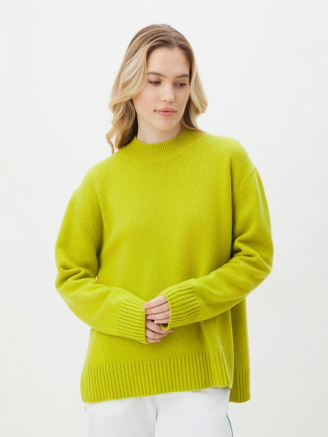 Женский свитер MAISON DAVID, Артикул 2024-018, лаймовый | 4310033. Ракурс 1