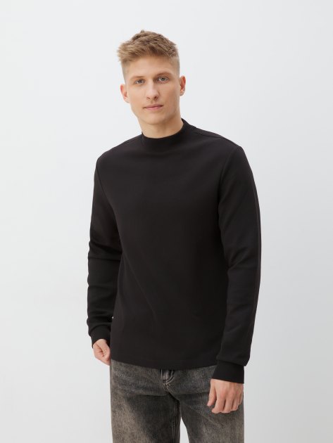 Мужской лонгслив MAISON DAVID, Артикул MLW24-77M, черный | 4311060. Ракурс 1