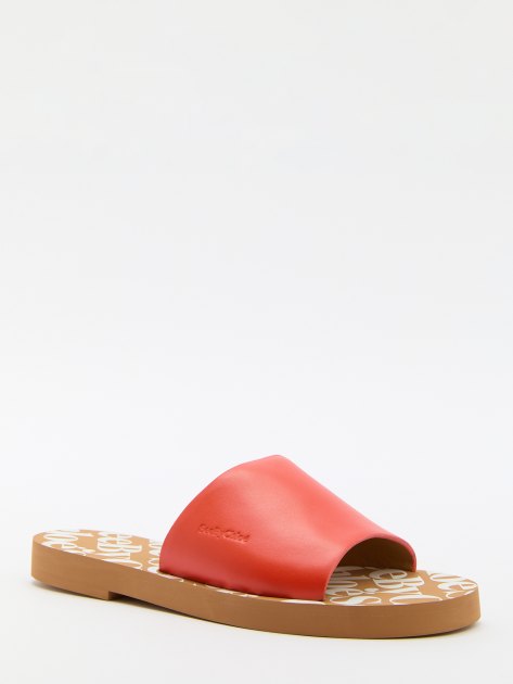 Женские шлепанцы SEE by CHLOE ESSIE SLIDE, Артикул SB38211A, красно-оранжевый | 4315040. Ракурс 1