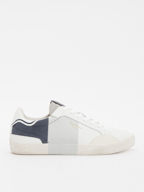 Мужские кеды PEPE JEANS LANE PRINT M, Артикул PMS31079, белый | 4315591. Ракурс 1