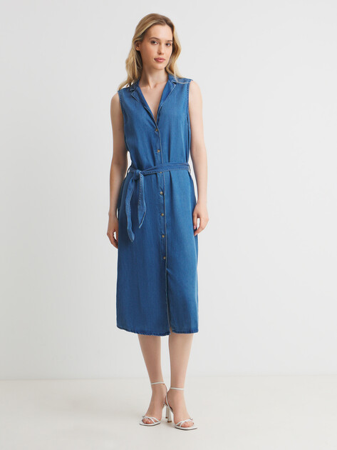 Женское платье из денима PEPE JEANS MAGGIE, Артикул PL953512, синий | 4316755. Ракурс 1 Женское платье из денима PEPE JEANS MAGGIE, Артикул PL953512, синий | 4316755. Ракурс 1