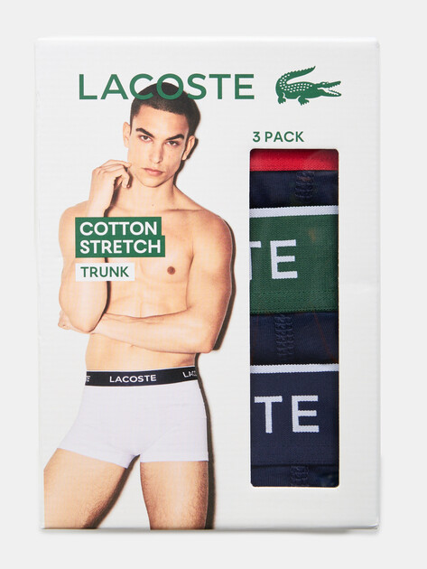 Мужские трусы 3 шт. LACOSTE, Артикул 5H1297, мультицвет | 4349550. Ракурс 1