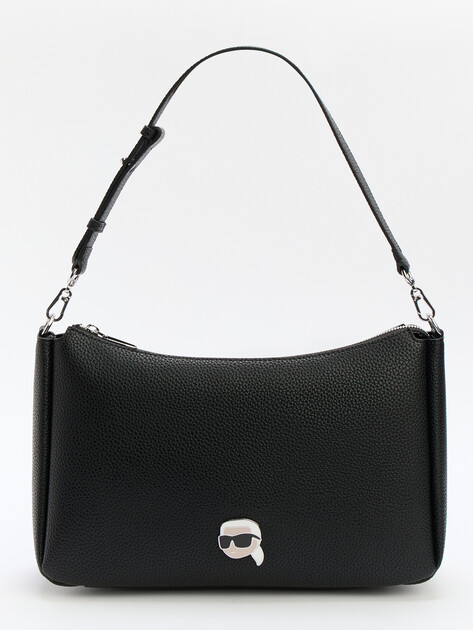Женская сумка  KARL LAGERFELD ikon pebble shoulder bag, Артикул A1W30493, черный | 4349712. Ракурс 1