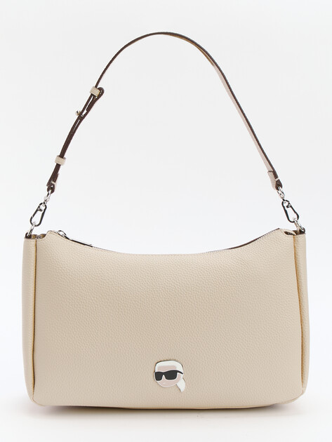 Женская сумка  KARL LAGERFELD ikon pebble shoulder bag, Артикул A1W30493, светло-бежевый | 4349727. Ракурс 1