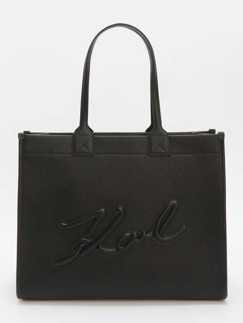 Женский тоут KARL LAGERFELD k/skuare lg tote grainy, Артикул A1W30041, черный | 4352122. Ракурс 1