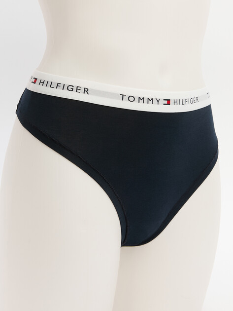 Женские трусы TOMMY HILFIGER BIKINI CURVE, Артикул UW0UW04018, темно-синий | 4356673. Ракурс 1
