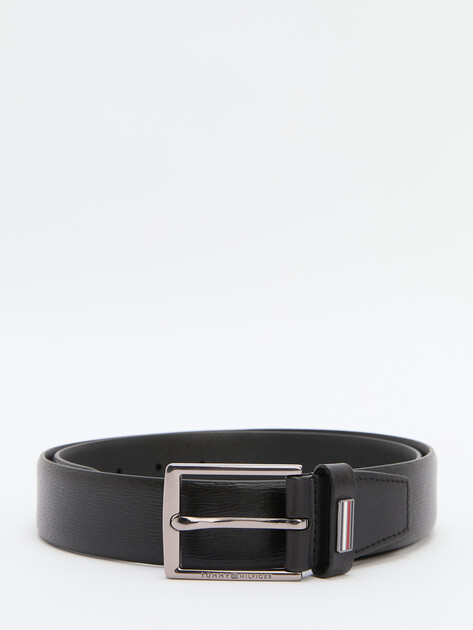 Мужской ремень TOMMY HILFIGER BUSINESS TEXTURE 3.5, Артикул AM0AM12664, черный | 4356893. Ракурс 1