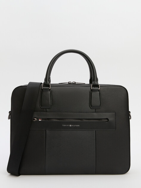 Мужская сумка для ноутбука TOMMY HILFIGER TH BUSINESS TEXTURED LEATHER LAPTOP BAG, Артикул AM0AM12489, черный | 4357140. Ракурс 1 Мужская сумка для ноутбука TOMMY HILFIGER TH BUSINESS TEXTURED LEATHER LAPTOP BAG, Артикул AM0AM12489, черный | 4357140. Ракурс 1