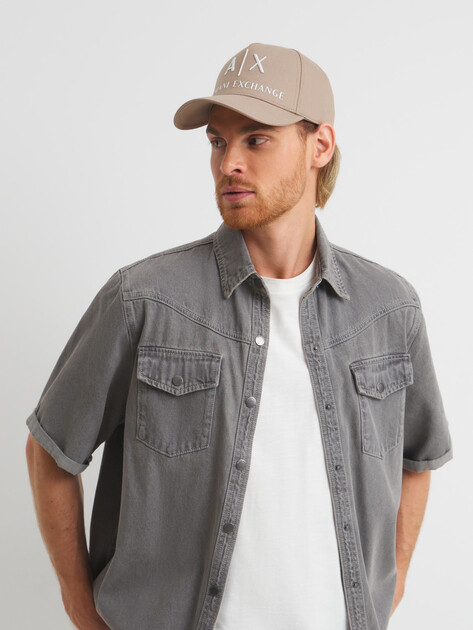 Мужская бейсболка ARMANI EXCHANGE, Артикул 954039, пыльно-бежевый | 4363729. Ракурс 1 Мужская бейсболка ARMANI EXCHANGE, Артикул 954039, пыльно-бежевый | 4363729. Ракурс 1