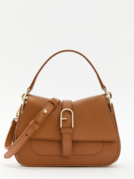 Женская сумка  FURLA, Артикул FURLA FLOW MINI TOP HANDLE, карамельный | 4363791. Ракурс 1