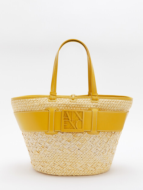 Сумка летняя с ручками ARMANI EXCHANGE SUSIE, Артикул XW000322, желтый | 4368302. Ракурс 1 Сумка летняя с ручками ARMANI EXCHANGE SUSIE, Артикул XW000322, желтый | 4368302. Ракурс 1