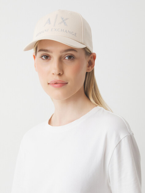 Женская бейсболка ARMANI EXCHANGE, Артикул XW000873, светло-бежевый | 4368510. Ракурс 1 Женская бейсболка ARMANI EXCHANGE, Артикул XW000873, светло-бежевый | 4368510. Ракурс 1
