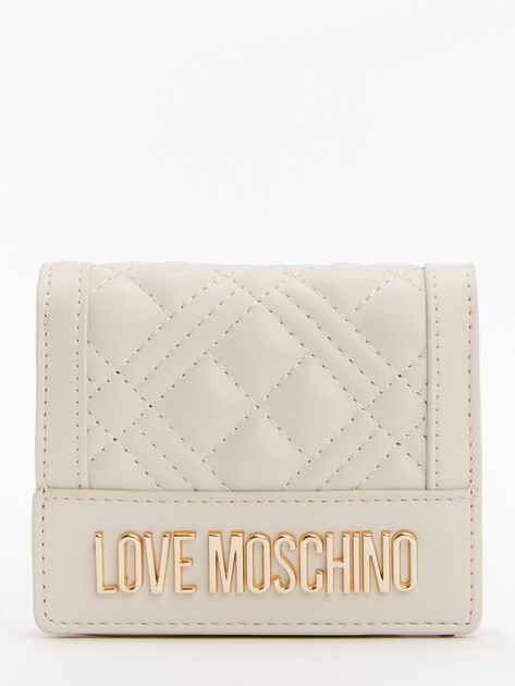 Женское портмоне LOVE MOSCHINO SLG QUILTED, Артикул JC5601PP, молочно-бежевый | 4376403. Ракурс 1