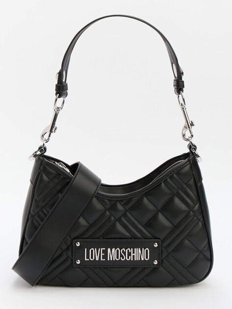 Женская сумка на плечо LOVE MOSCHINO LAMINATED QUILTED BAG, Артикул JC4152PP SS25, черный | 4377211. Ракурс 1 Женская сумка на плечо LOVE MOSCHINO LAMINATED QUILTED BAG, Артикул JC4152PP SS25, черный | 4377211. Ракурс 1