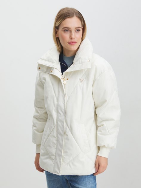 White guess puffer jacket hotsell
