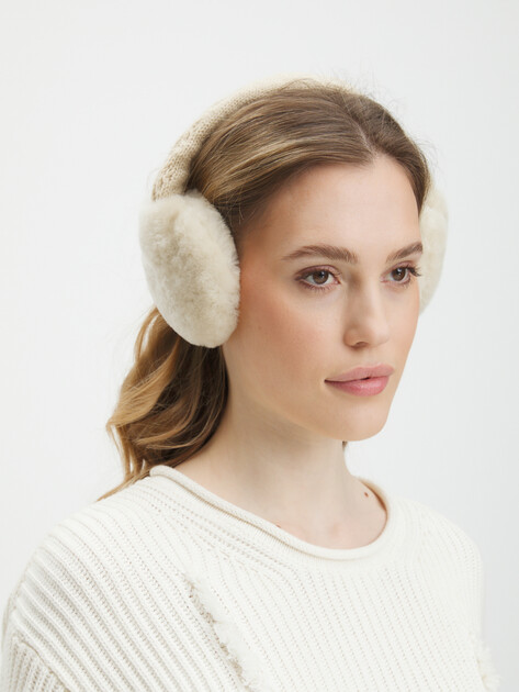 Женские утепленные наушники TENDANCE, Артикул MRH24-226, светло-бежевый | 4404665. Ракурс 1