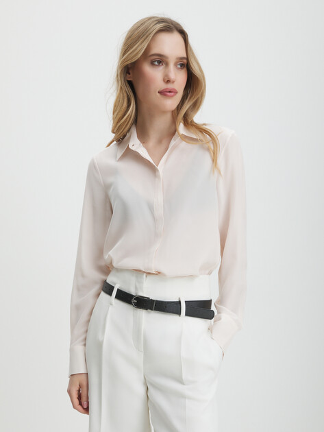 Женская шелковая блузка MAISON DAVID, Артикул 20231226, молочно-бежевый | 4408127. Ракурс 1