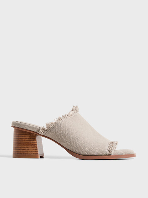 Мюли из денима TENDANCE, Артикул SW505-7, светло-серый | 4409211. Ракурс 1